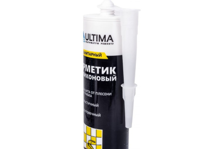 Купить Герметик силиконовый санитарный белый 280мл Ultima S фото №5